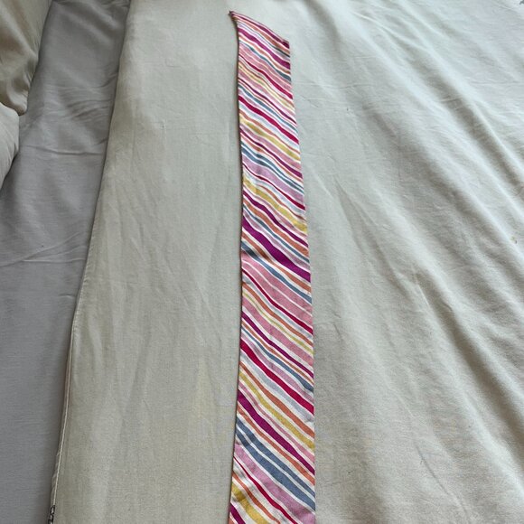 Coach Multicolor Signature & Stripe Silk Skinny Scarf / Twilly - Picture 6 of 8